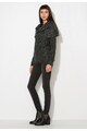 Zee Lane Denim Pulover tricotat negru cu gri cu guler tip capa Femei