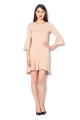 Zee Lane Collection Rochie texturata bej cu maneci clopot Femei