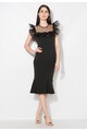 Zee Lane Collection Черна рокля с набрани детайли от органза Жени