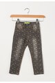 Zee Lane Kids Jeggings gri cu animal print Fete