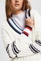 Esprit Csavart kötésmintájú V-nyakú pulóver női