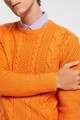 Esprit Пуловер с овално деколте и плетка осморка Мъже