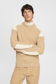 Esprit Colorblock dizájnú bordázott pulóver férfi