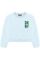 DKNY Crop pulóver logórátéttel Lány