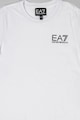 EA7 Памучна тениска с овално деколте и лого Момчета