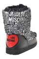 Love Moschino Logómintás textil és műbőr hótaposó női