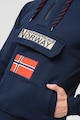 Geographical Norway Gym Class pamuttartalmú kapucnis pulóver cipzáros hasítékkal férfi