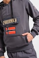 Geographical Norway Gymclass húzózsinóros kapucnis pulóver hímzett logóval férfi