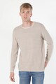 COLIN'S Kerek nyakú texturált pulóver kontrasztos szegélyekkel férfi