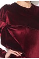 Zee Lane Collection Rochie rosu granat catifelata cu volane Femei