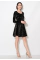 Zee Lane Collection Rochie neagra de catifea si cu maneci lungi Femei