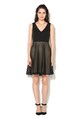 NEW LOOK Rochie negru cu bej si cu plasa Go Femei