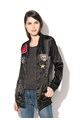 Haily's Haily’s, Jacheta bomber neagra de satin Betty Femei