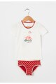 Undercolors of Benetton Set alb cu rosu de tricou si chiloti Fete