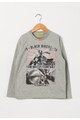 Zee Lane Kids Bluza gri melange cu imprimeu cu motocicleta Baieti