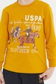 U.S. Polo Assn. Pijama lunga de bumbac cu logo si model grafic Baieti