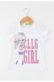 Zee Lane Kids Tricou alb cu imprimeu multicolor Fete