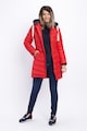 Lee Cooper Női kabát,  kapucnival és mintával, piros női