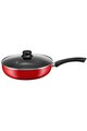 Domotti Tigaie adanca cu invelis non stick,  rosu Galla, 28cm Femei