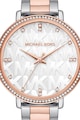 Michael Kors Двуцветен часовник с кристали и релеф Жени