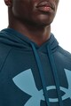 Under Armour Hanorac din fleece cu imprimeu logo si maneci raglan, pentru fitness Rival Barbati