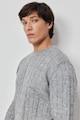 AC&Co Kerek nyakú csavart kötésmintájú pulóver férfi