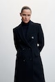 Mango Lipstick gyapjútartalmú kabát dupla gombsoros dizájnnal női