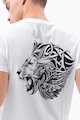 OMBRE Tricou cu imprimeu cu leu pe partea din spate Barbati