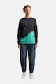 KAFT Uniszex pulóver kontrasztos dizájnnal női