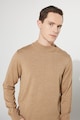 AC&Co Gyapjútartalmú pulóver rövid gallérral férfi