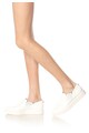 CALVIN KLEIN Pantofi flatform slip-on albi de piele Vikki Femei