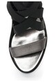 CALVIN KLEIN Sandale negre cu platforma wedge si benzi elastice Nuria Femei