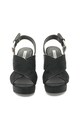 CALVIN KLEIN JEANS Sandale wedge negre cu logo Elaine Femei