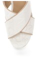 CALVIN KLEIN JEANS Sandale wedge albe din jacquard Elaine Femei