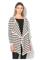 Vero Moda Cardigan asimetric alb unt cu negru in dungi Altha Femei