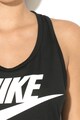 Nike Top din amestec de modal cu spate decupat si imprimeu logo Femei