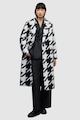 AllSaints Bő fazonú tyúklábmintás kabát női