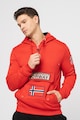 Geographical Norway Gymclass kapucnis pulóver rövid cipzáros hasítékkal és hímzett logóval férfi