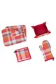 Heinner Home Set bucatarie 15 piese  bumbac, Carouri Albastre Femei