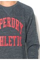 SUPERDRY Bluza sport gri inchis melange cu imprimeu logo Tigers Athletics Barbati