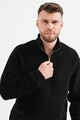 Only & Sons Remy normál fazonú irha hatású pulóver rövid cipzáros hasítékkal férfi