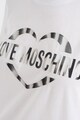 Love Moschino Kerek nyakú logós pamutpóló női