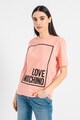 Love Moschino Памучна тениска с уголемено лого Жени