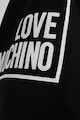 Love Moschino Rochie cu imprimeu logo si maneci cazute Femei