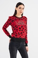 Love Moschino Állatmintás pulóver logóval női