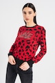 Love Moschino Állatmintás pulóver logóval női