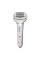 Panasonic Epilator  , Wet & Dry, Cordless, 2discuri & 60 pensete, Senzor presiune, Discuri duble, Cap flexibil si pivotant la 90°, 3 viteze, Alb/Roz Femei