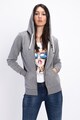 Timeout Cipzáros pulóver kapucnival és hímzett részlettel női
