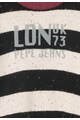 Pepe Jeans London Pulover negru cu bej cu dungi Porter Baieti