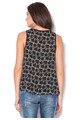 Andy Warhol by Pepe Jeans Top negru cu alb prafuit cu imprimeu floral si margele Prisma Femei